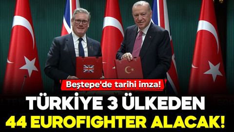 Beştepe'de tarihi imzalar atıldı! Türkiye 3 ülkeden 44 Eurofighter alacak!