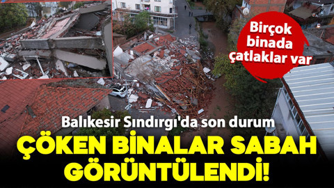 Depremde çöken binalar sabahın ilk ışıklarıyla böyle görüntülendi!