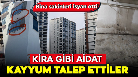 Bina sakinleri isyan etti! Kira gibi aidat! Kayyum talep ettiler