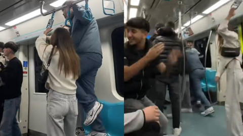 Marmaray’da ortalık karıştı! İki grup arasında tekme tokat kavga: O anlar kamerada