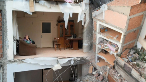 Zeytinburnu'nda şaşırtan manzara! Yıkım sırasında ortaya çıktı