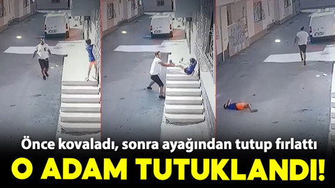 Kovaladığı çocuğu ayak bileğinden tutup yere fırlatmıştı! O adam tutuklandı