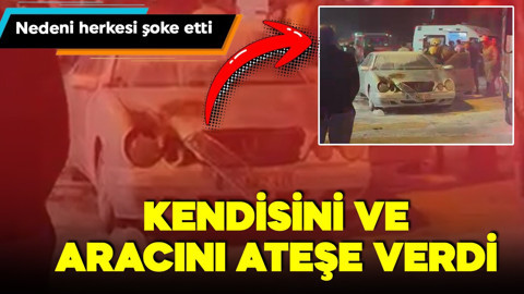 İzmir'de şoke eden olay! Aracına benzin döktü, içine girip ateşe verdi!