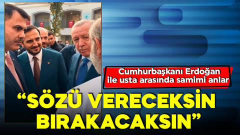 Cumhurbaşkanı Erdoğan, Usta Eller Sanatçıları Çarşısı’nı ziyaret etti! Ustaya sigara uyarısı: “Sözü vereceksin, bırakacaksın”
