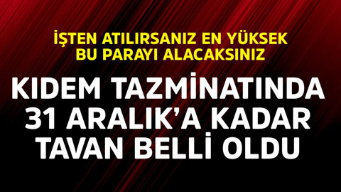 İşten atılırsanız en yüksek bu parayı alacaksınız! Kıdem tazminatında 31 Aralık'a kadar tavan belli oldu