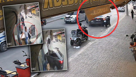 Marketin önünde dehşeti yaşadı! Ezilmekten saniyelerle kurtuldu: Feci kaza anbean kamerada!