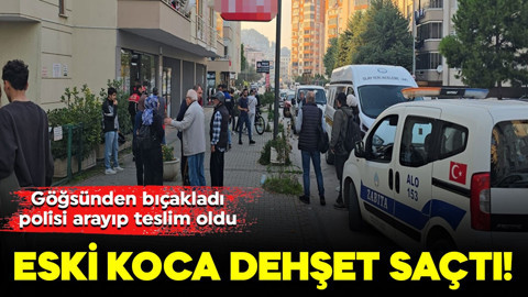 Eski koca dehşet saçtı! Göğsünden bıçakladı, polisi arayıp teslim oldu