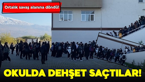 Okulda dehşet saçtılar! Ortalık savaş alanına döndü