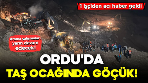 Ordu'da taş ocağında göçük! 2 işçi göçük altında: İlk acı haber geldi