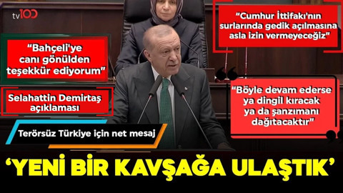 Cumhurbaşkanı Erdoğan'dan Terörsüz Türkiye için net mesaj: Yeni bir kavşağa ulaştık