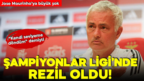 “Kendi seviyeme döndüm” demişti! Jose Mourinho, Şampiyonlar Ligi’nde puan alamadı, rezil oldu! Suçu yine başkasına attı