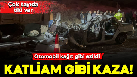 Gaziantep'te katliam gibi kaza! Otomobil kağıt gibi ezildi: Çok sayıda ölü var