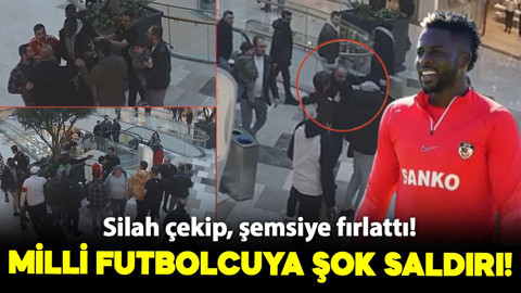 Senegalli milli futbolcuya şok saldırı: Silah çekip, şemsiye fırlattı!