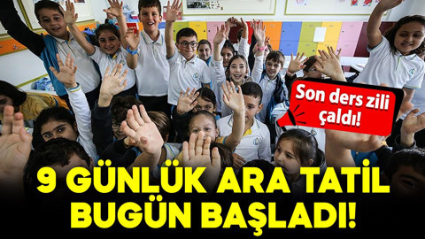 Okullarda 9 günlük ilk ara tatil bugün başladı