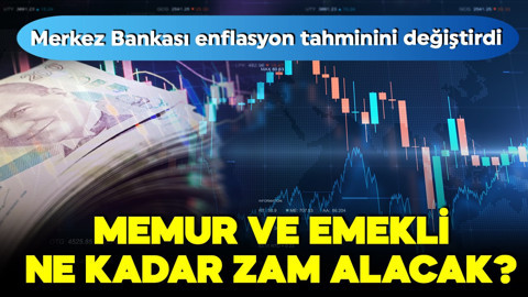 Merkez Bankası enflasyon tahminini değiştirdi! Enflasyon raporuna göre memur ve emekli ne kadar zam alacak?