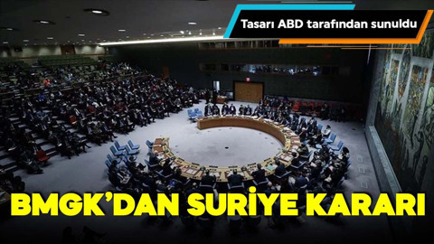 Birleşmiş Milletler'den Suriye kararı