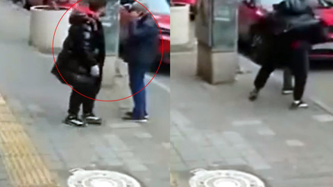 Sokak ortasında kiracı dehşeti! Ev sahibini görünce deliye döndü: O anlar kamerada!