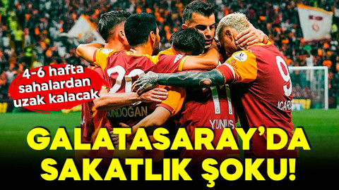 Galatasaray kötü haberi resmen duyurdu! Yıldız futbolcu 4-6 hafta sahalardan uzak kalacak