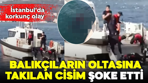 Beykoz'da dehşet! Balık tutanların oltasına takılan cisim şoke etti