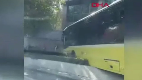 Beşiktaş'ta İETT otobüsü kaza yaptı
