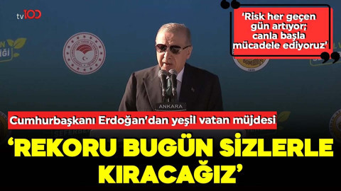Cumhurbaşkanı Erdoğan'dan 'yeşil vatan' müjdesi: Rekoru bugün sizlerle kıracağız