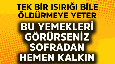 Tek bir ısırığı bile öldürmeye yeter! Bu yemekleri görürseniz sofradan hemen kalkın