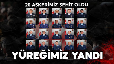 MSB düşen uçaktaki 20 şehidimizin isimlerini paylaştı