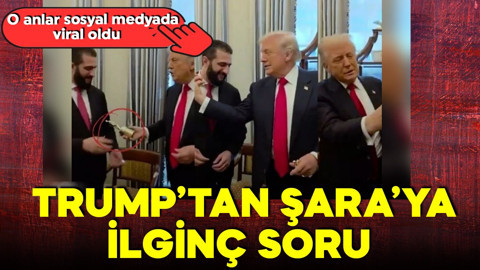 Suriye Cumhurbaşkanı Beyaz Saray’da! Trump'tan ilginç soru! Sosyal medyada viral oldu!