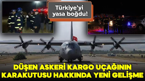 Düşen askeri kargo uçağının karakutusu Türkiye'ye getirildi