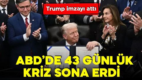 ABD’de rekor süreli kapanış sona erdi! Temsilciler Meclisi onayladı, Trump imzaladı