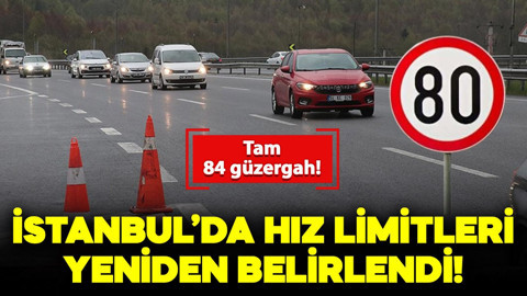 İstanbul'da 84 güzergahta hız limiti yeniden belirlendi