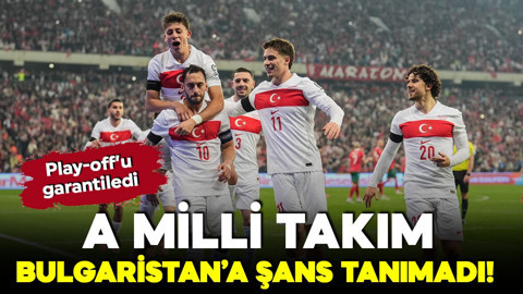 A Milli Takım, Bulgaristan’a şans tanımadı! Play-off’u garantiledi