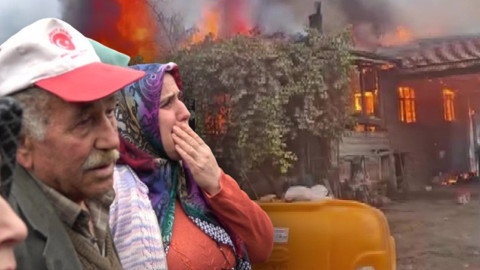 Tek katlı evi alevlere teslim oldu… Biriktirdiği paralar ve eşyaları küle döndü: Yaşlı çiftçi çaresizce seyretti