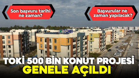 “Yüzyılın Konut Projesi”nde yeni gelişme!  1+1, 2+1 konutlar için genel başvuru açıldı!