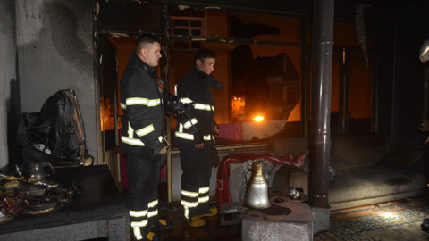 Ordu’da korkutan soba yangını! Anne ve oğlu yaralandı