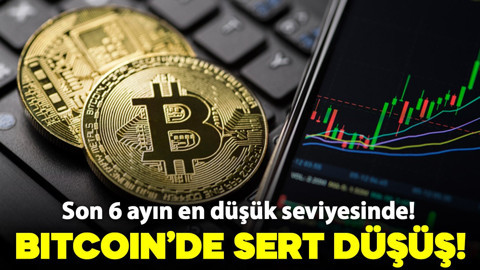 Bitcoin'de sert düşüş! Fiyatlar mayıstan beri en düşük seviyeye indi!