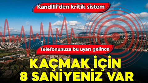 Kandilli'den kritik sistem! Depreme karşı erken uyarı sistemi! 8,4 saniye dikkat çekti