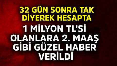 1 milyon TL'si olanlara 2. maaş gibi güzel haber! 32 gün sonra tak diye hesapta