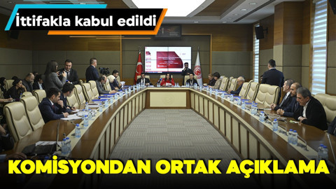 Komisyondan ortak açıklama: İttifakla kabul edildi