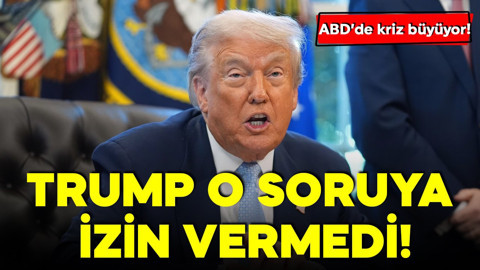 ABD de kriz sürüyor! Trump o soruya izin vermedi