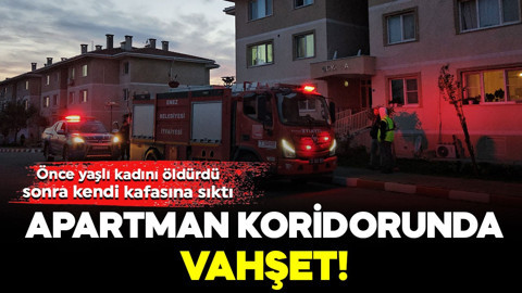Apartman koridorunda vahşet! Önce yaşlı kadını öldürdü sonra kendi kafasına sıktı