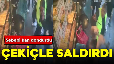 İş yeri sahibine çekiçle saldırdı! Sebebi pes dedirtti