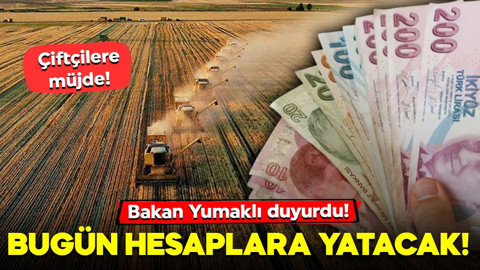 Bakan Yumaklı'dan çiftçilere müjde! Bugün hesaplara yatacak