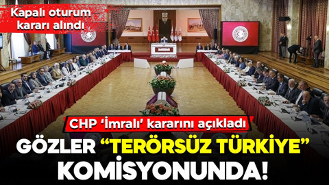 Gözler 'Terörsüz Türkiye' komisyonunda! CHP İmralı'ya gidecek mi? Karar verildi!