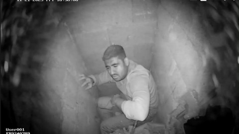 Öyle bir yere düştü ki! Duvar kırılarak kurtarıldı