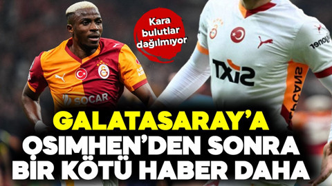 Galatasaray'a Osimhen'den sonra bir kötü haber daha! Yıldız oyuncu sakatlandı