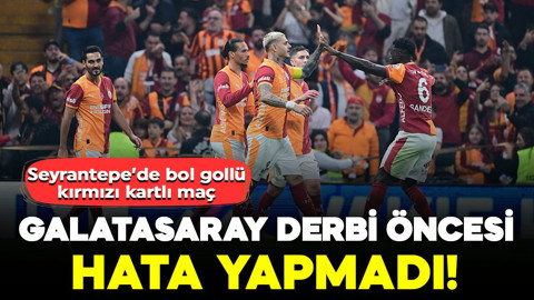 Galatasaray derbi öncesi Gençlerbirliği’ne karşı hata yapmadı! Seyrantepe’de bol gollü, kırmızı kartlı maç