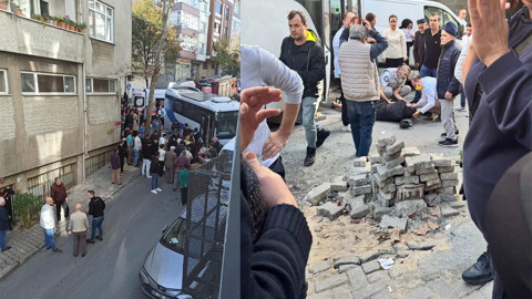 Eşinin kullandığı midibüsün altında kaldı!