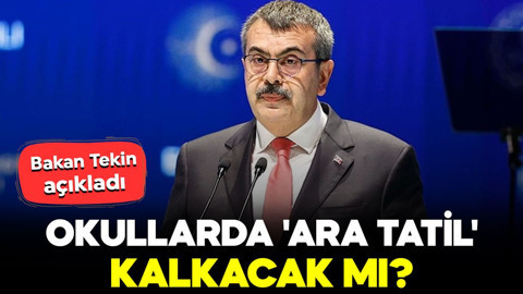 Milyonlarca öğrenci ve veliyi ilgilendiriyor... Okullarda 'ara tatil' kalkacak mı? Bakan Tekin açıkladı