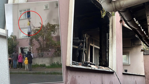 Önce bıçak çekti, sonra binayı ateşe verdi! İşçiler alevlerden çarşaf bağlayarak kurtuldu